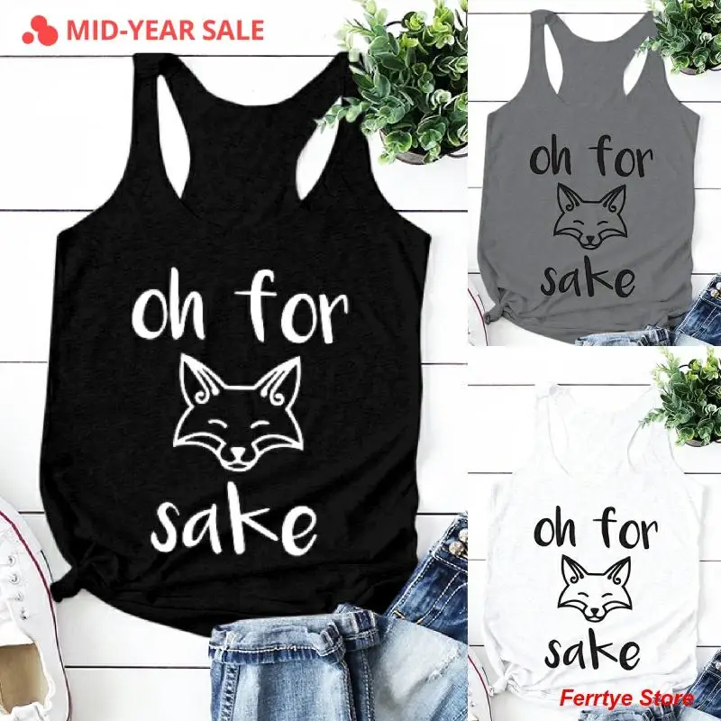 Oh for Sake Cartoon Fox Printed Vest for Women Cute Lovely Tank 2020 New Tops Female Unisex Summer Sleeveless Top Mujer
Oh for Sake Cartoon Fox Printed Vest for Women Cute Lovely Tank 2020 New Tops Female Unisex Summer Sleeveless Top Mujer