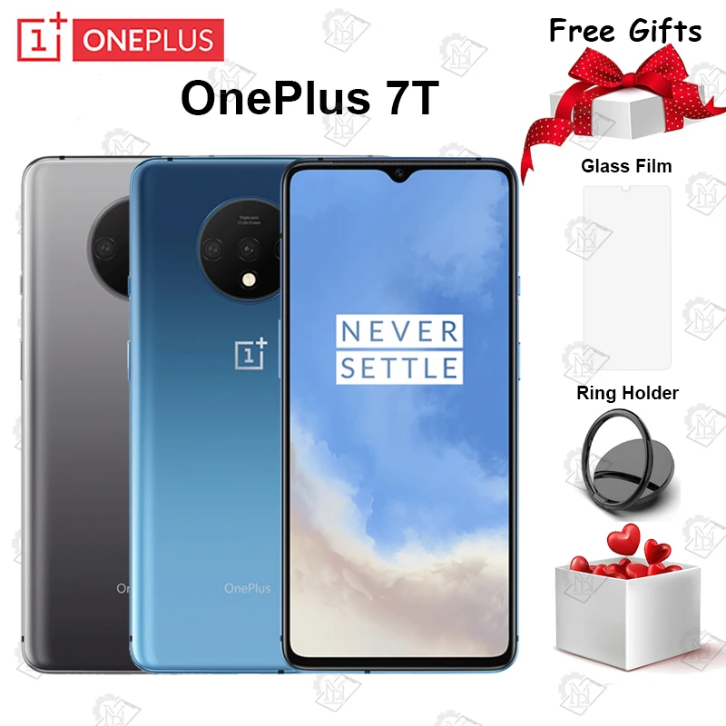 

Смартфон OnePlus 7T мобильный телефон, 8 ГБ + 128 ГБ, AMOLED экран 6,55 дюйма, Snapdragon 855 Plus восемь ядер, тройная камера 48 МП, NFC, UFS 3,0