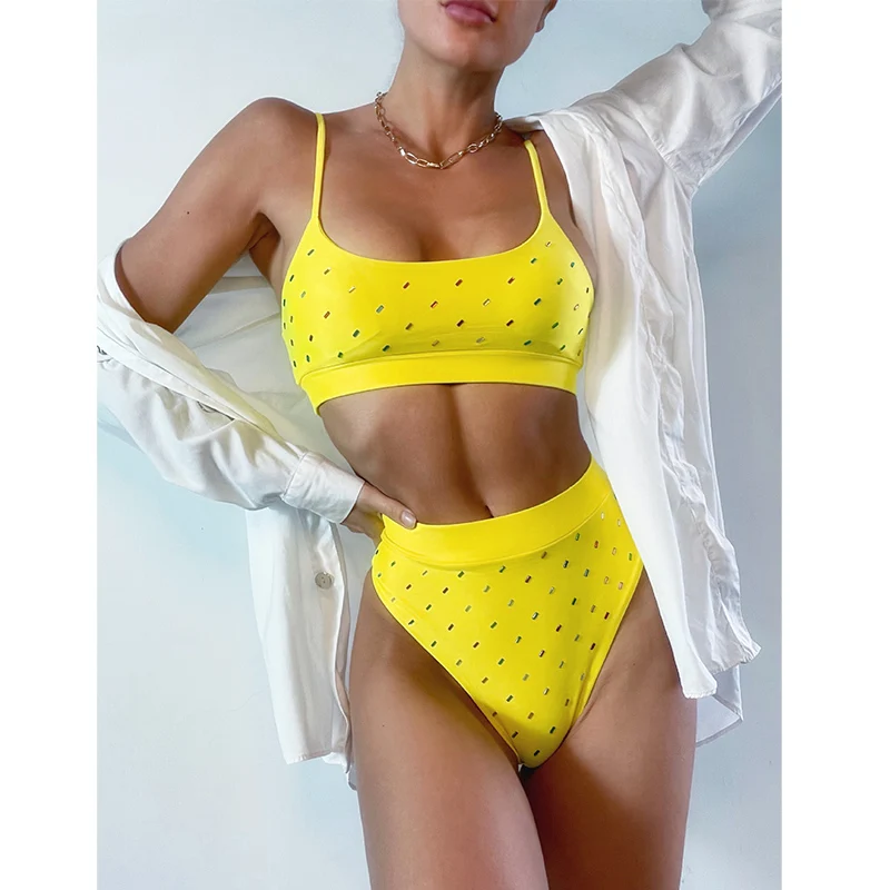 Комплект бикини женский, с высокой талией и кристаллами, 2021, женский купальник бикини
Комплект бикини женский, с высокой талией и кристаллами, 2021, женский купальник бикини