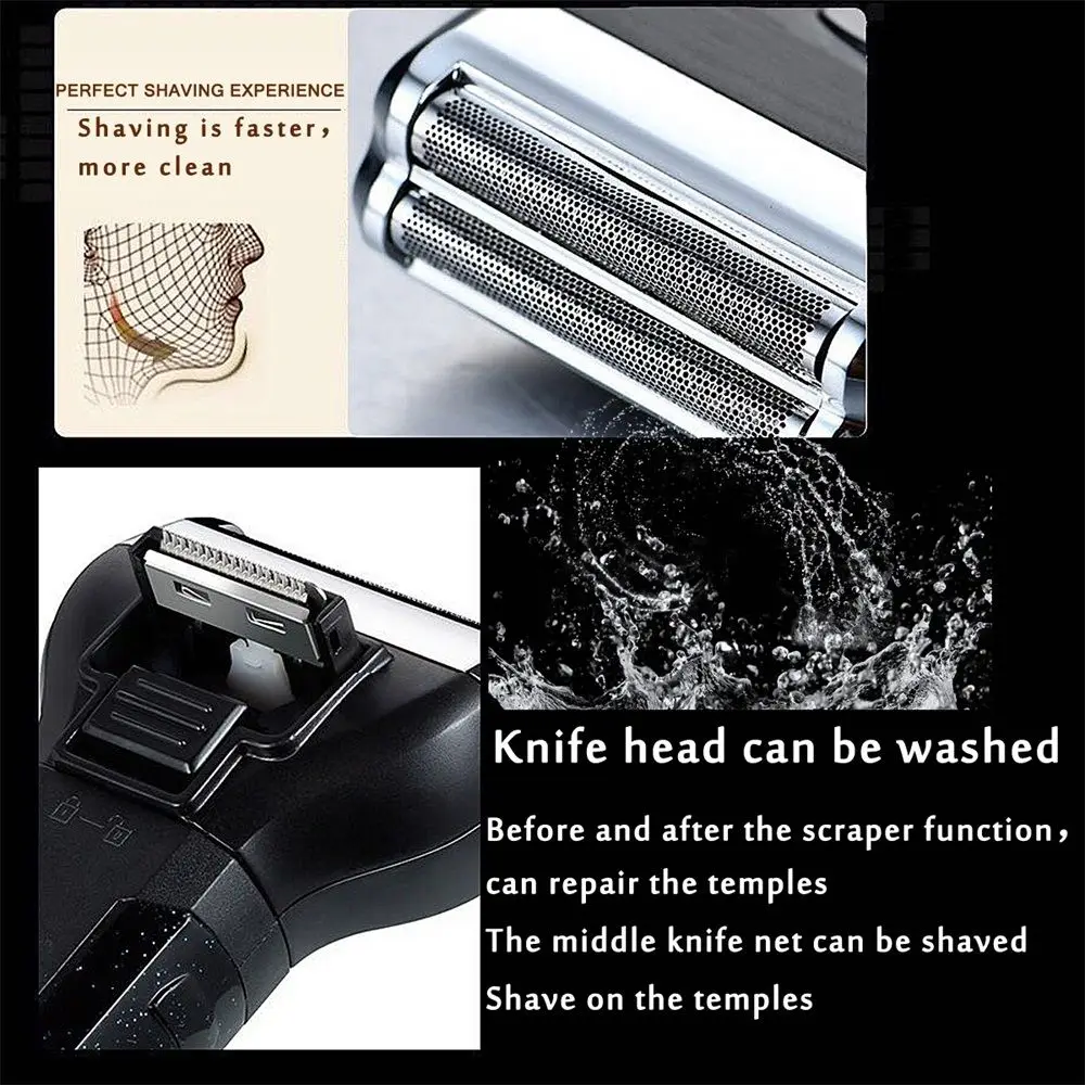 4-in-1 Rechargeable Electric Beard Shaver Hair Clipper Nose Hair Trimmer Cordless Massage Razors Men Waterproof Portable
4-in-1 Rechargeable Electric Beard Shaver Hair Clipper Nose Hair Trimmer Cordless Massage Razors Men Waterproof Portable