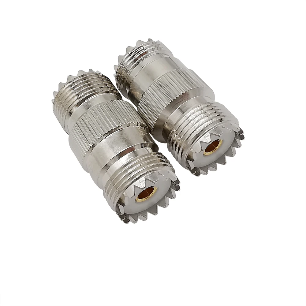 1PCS UHF SO239 Female to UHF SO-239 Female RF Coaxial Adapter UHF Jack SO239 to UHF SO-239 Female Jack Connector 
1PCS UHF SO239 Female to UHF SO-239 Female RF Coaxial Adapter UHF Jack SO239 to UHF SO-239 Female Jack Connector
