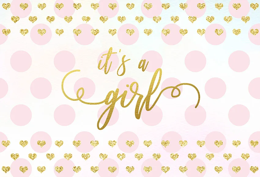 It's a girl Backgrounds baby shower photography fotografia gold heart photo Backdrop for photographer studio accessories G-1014
It's a girl Backgrounds baby shower photography fotografia gold heart photo Backdrop for photographer studio accessories G-1014