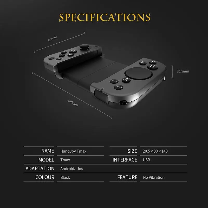 HandJoy Tmax Joystick Gamepad with Touch Button Support Mobile Games,Battlegrounds Compatible IOS/Android Smart Phone
HandJoy Tmax Joystick Gamepad with Touch Button Support Mobile Games,Battlegrounds Compatible IOS/Android Smart Phone