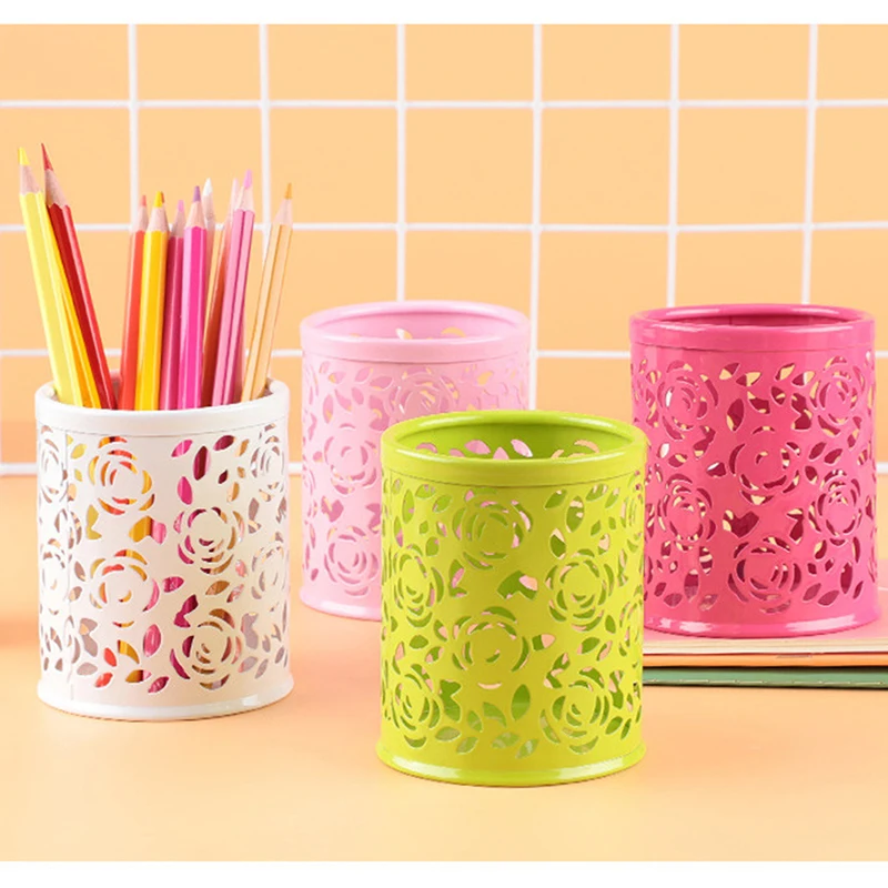 Metal Hollow Rose Flower Design Cylinder Pen Pencil Storage Pen Case
Metal Hollow Rose Flower Design Cylinder Pen Pencil Storage Pen Case