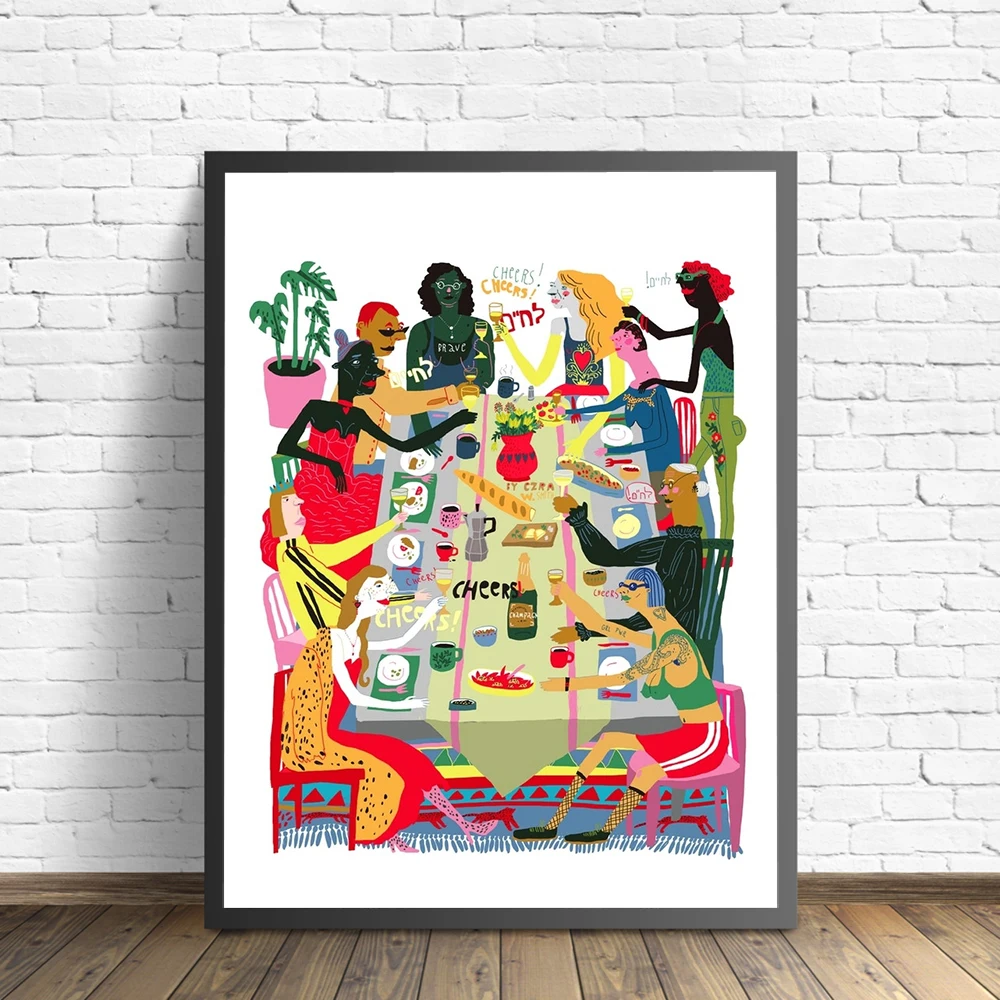 Happy Family Dinner Canvas Prints Kitchen Food Wine Painting Posters Wall Art Picture for Dinning Room Restaurant Decoration
Happy Family Dinner Canvas Prints Kitchen Food Wine Painting Posters Wall Art Picture for Dinning Room Restaurant Decoration