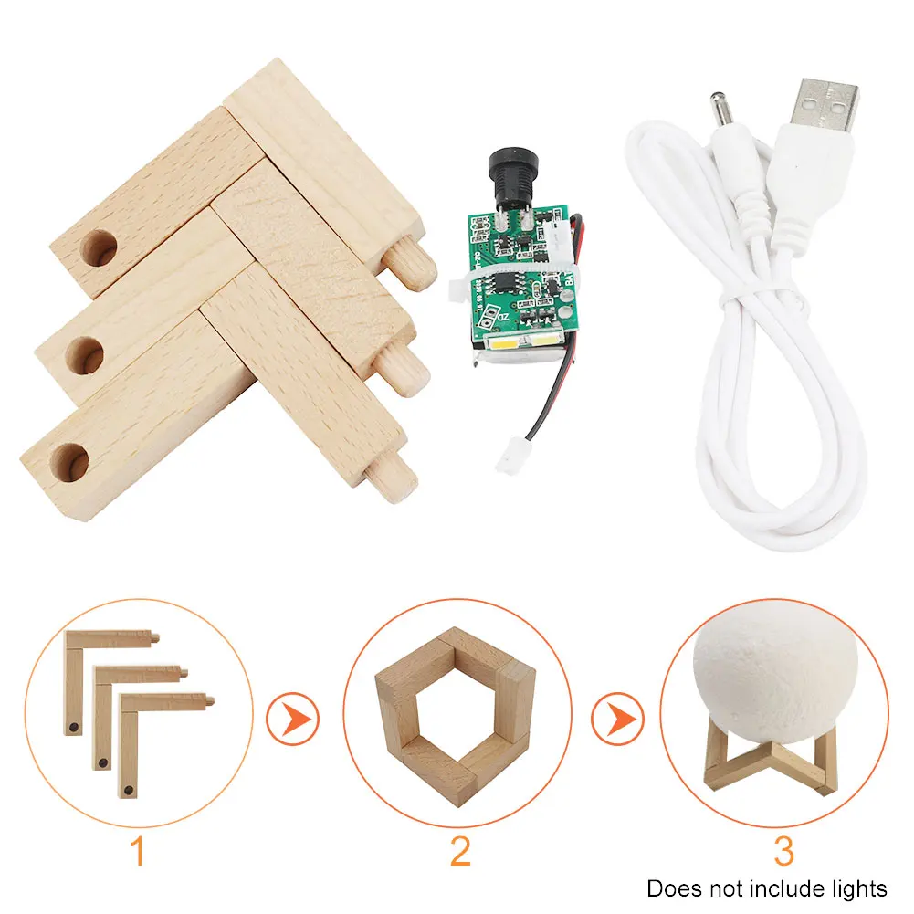3D Printed USB Charging Moon Lamp DIY Night Multifunction Sensitive Kids Room Gifts Wood Bracket Home Light Board Remote Control
3D Printed USB Charging Moon Lamp DIY Night Multifunction Sensitive Kids Room Gifts Wood Bracket Home Light Board Remote Control