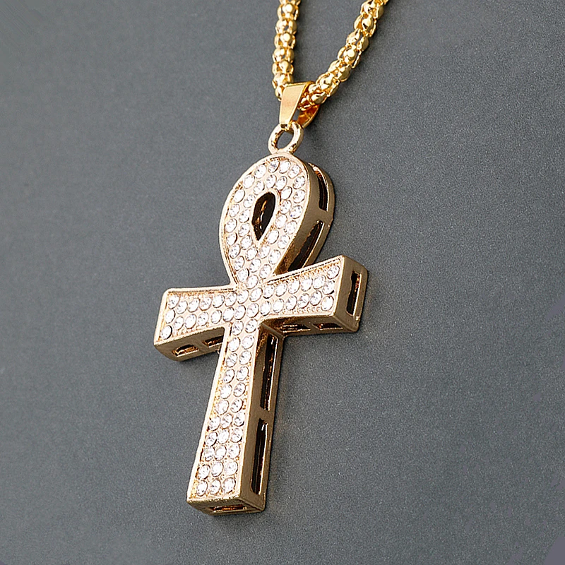 Necklace Jewelry Religion Egyptian Ankh Crucifix Rhinestone Pendant Necklace Long Chain Symbol of Life Iced Out Accessories
Necklace Jewelry Religion Egyptian Ankh Crucifix Rhinestone Pendant Necklace Long Chain Symbol of Life Iced Out Accessories