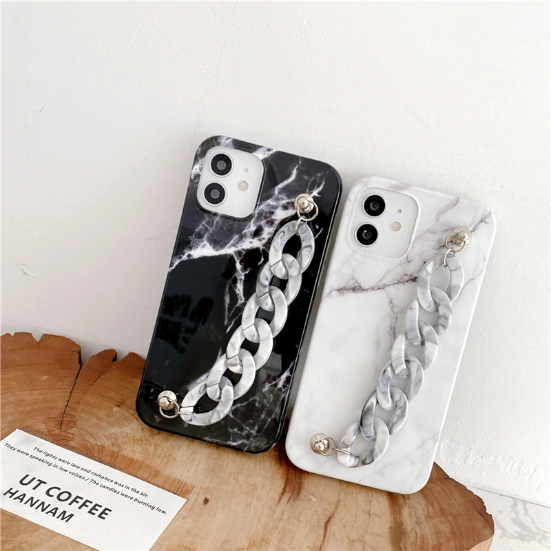 For iPhone 11 Marble Wrist Chain Case For iPhone 12 Pro Max 7 8 Plus X XR XS Max SE 2020 Plain Bracelet Shockproof Back Cover
For iPhone 11 Marble Wrist Chain Case For iPhone 12 Pro Max 7 8 Plus X XR XS Max SE 2020 Plain Bracelet Shockproof Back Cover