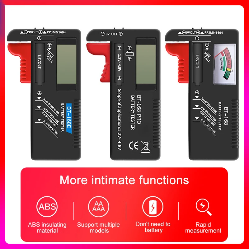 BT 168 Батарея Ёмкость тестер BT168D Напряжение проверки метр для зарядное устройство