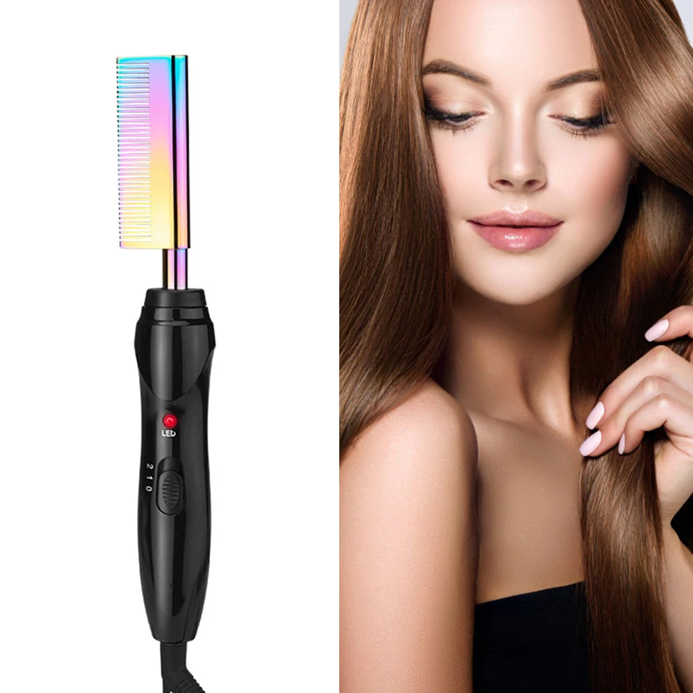 Hair Straightener Iron Hot Comb Hair Curler Lightweight Straightening Curling Brush Electric Easily Carrying Hair Part
Hair Straightener Iron Hot Comb Hair Curler Lightweight Straightening Curling Brush Electric Easily Carrying Hair Part