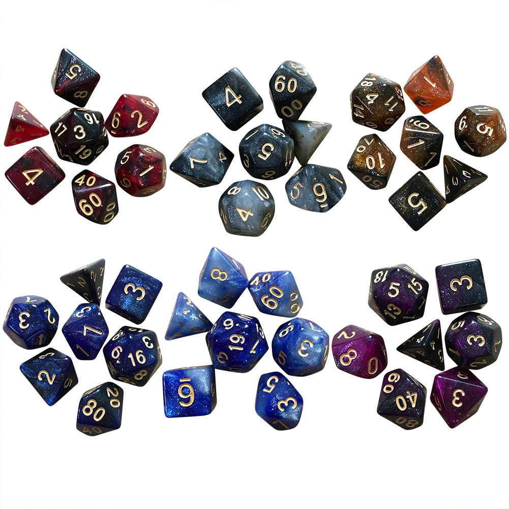 7Pcs/Set Dichromatic Dices Digital Polyhedron Starry Sky Dice Wooden Hammering Ball Hammer Box Children Fun
7Pcs/Set Dichromatic Dices Digital Polyhedron Starry Sky Dice Wooden Hammering Ball Hammer Box Children Fun