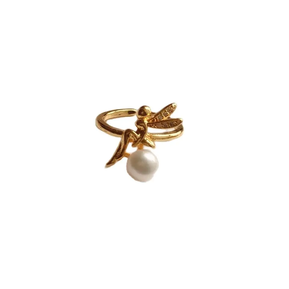 Natural freshwater pearl open rings for women Korean fashion dancing girl of adjusting rings for women party jewelry gifts
