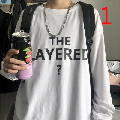 Japanese round neck long-sleeved T-shirt ins loose wild stitching sweater bottoming
Japanese round neck long-sleeved T-shirt ins loose wild stitching sweater bottoming