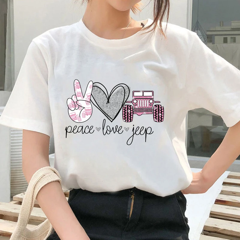 Streetwear T Shirt Womens Tops Shirts Peace Love Music Print Korean Style Tshirt Summer Tops Funny Tees Camiseta Mujer Verano 
Streetwear T Shirt Womens Tops Shirts Peace Love Music Print Korean Style Tshirt Summer Tops Funny Tees Camiseta Mujer Verano