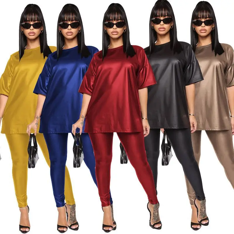 Women's Pencil Pants Faux Leather Skinny Sexy Multicolor Suit Large Size Slim Ladies Solid Color Two-piece Suit Ropa Mujer
Women's Pencil Pants Faux Leather Skinny Sexy Multicolor Suit Large Size Slim Ladies Solid Color Two-piece Suit Ropa Mujer