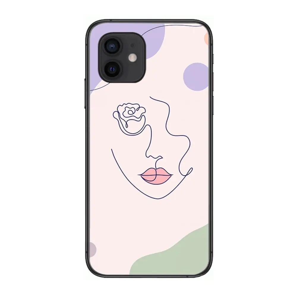Simple line art drawing Style Phone Case cover For iphone 12 pro max 11 8 7 6 s XR PLUS X XS SE 2020 mini black cell shell
Simple line art drawing Style Phone Case cover For iphone 12 pro max 11 8 7 6 s XR PLUS X XS SE 2020 mini black cell shell