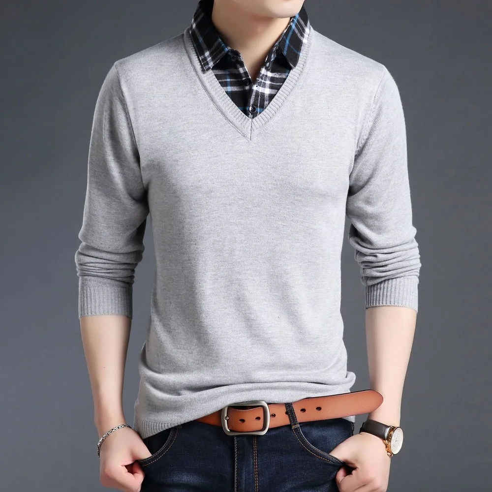 Spring and Autumn New Men's Long-sleeved V-neck Sweater for Young Pullover Factory Knitted Men Mens Clothes
Spring and Autumn New Men's Long-sleeved V-neck Sweater for Young Pullover Factory Knitted Men Mens Clothes