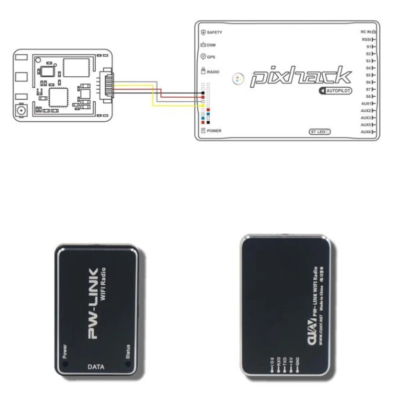 CUAV PW-LINK WIFI digital transmission module Pix flight control fpv mobile phone generation instead of 3DR wireless dat
CUAV PW-LINK WIFI digital transmission module Pix flight control fpv mobile phone generation instead of 3DR wireless dat