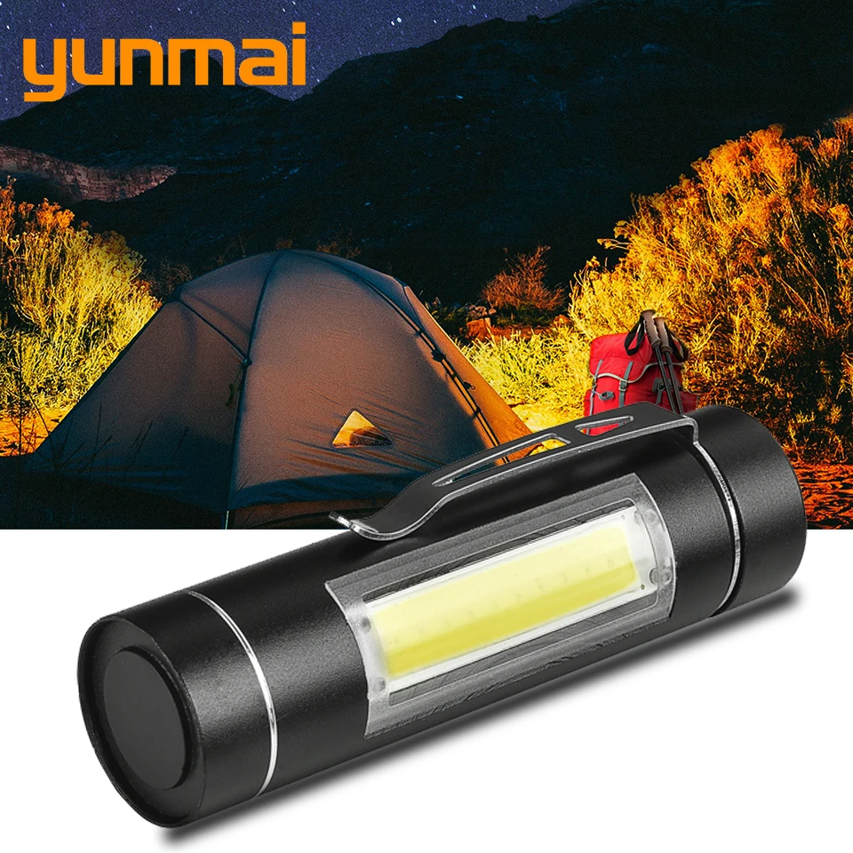 Yunmai Aluminum Waterproof LED Flashlight Torch Camping Light for 14500 Rechargeable or AA Battery COB LED Bulbs Shock Resistant
Yunmai Aluminum Waterproof LED Flashlight Torch Camping Light for 14500 Rechargeable or AA Battery COB LED Bulbs Shock Resistant