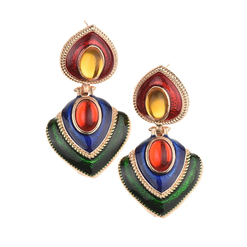 BK Retro Metal Earrings Colorful Acrylic Women Statement Vintage Geometric Gold Dangle Drop Earrings Female Fashion Jewelry
BK Retro Metal Earrings Colorful Acrylic Women Statement Vintage Geometric Gold Dangle Drop Earrings Female Fashion Jewelry