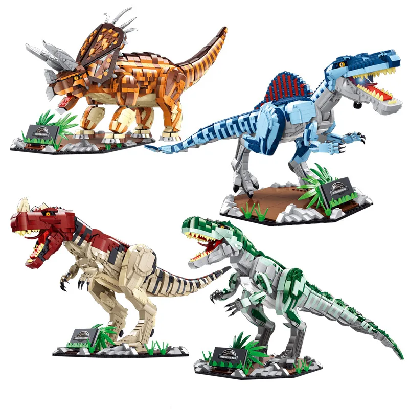 Animal Park Dinosaur World Mecha Tyrannosaurus Triceratops MOC Model Building Blocks Bricks Toys Gifts 
Animal Park Dinosaur World Mecha Tyrannosaurus Triceratops MOC Model Building Blocks Bricks Toys Gifts