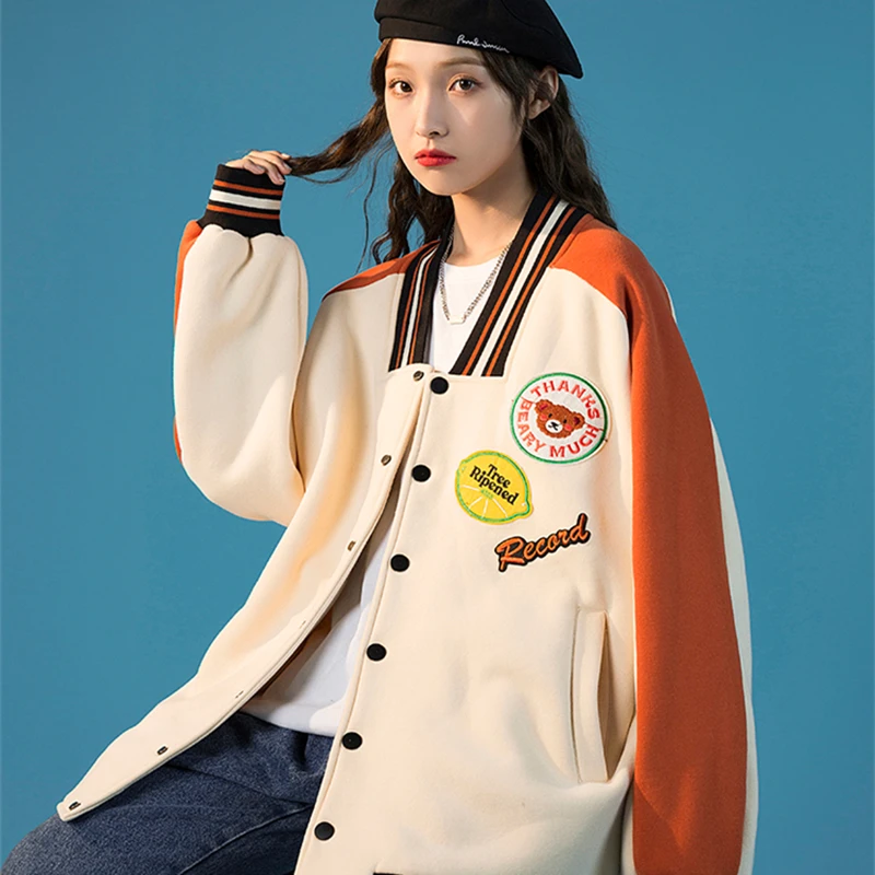 Women Jacket New Spring and Autumn Denim Jacket Casual Loose Jacket Women Street Varsity Jacket Baseball Jacket 2021 Korean 
Women Jacket New Spring and Autumn Denim Jacket Casual Loose Jacket Women Street Varsity Jacket Baseball Jacket 2021 Korean