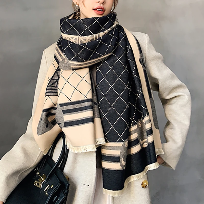 2021 New Winter Scarf Iron Tower Cashmere Shawl Women's Warm Double-Sided Thick Foulard Lady Fashion Bandana Female Pashmina
2021 New Winter Scarf Iron Tower Cashmere Shawl Women's Warm Double-Sided Thick Foulard Lady Fashion Bandana Female Pashmina