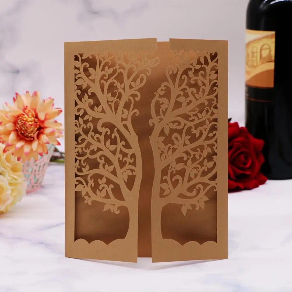 30Pcs Laser Cut Love Tree Wedding Invitation Card PostCard Bridal Shower Party Decoration Party Souvenirs Greeting Blessing Card
30Pcs Laser Cut Love Tree Wedding Invitation Card PostCard Bridal Shower Party Decoration Party Souvenirs Greeting Blessing Card