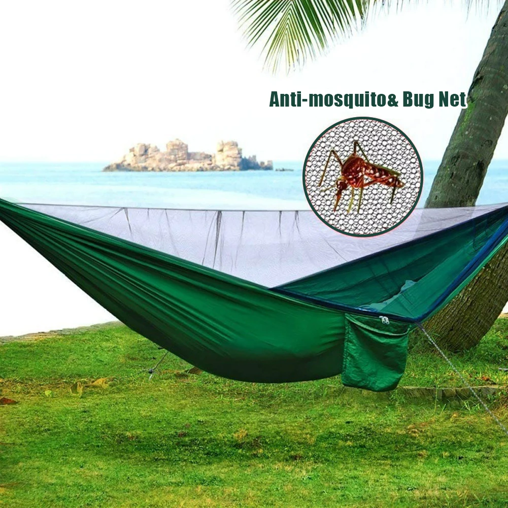 310*310cm Portable Outdoor Camping Hammock with Mosquito Net Parachute Fabric Hanging Bed Leisure Anti-Mosquito Canopy Sunshade
310*310cm Portable Outdoor Camping Hammock with Mosquito Net Parachute Fabric Hanging Bed Leisure Anti-Mosquito Canopy Sunshade