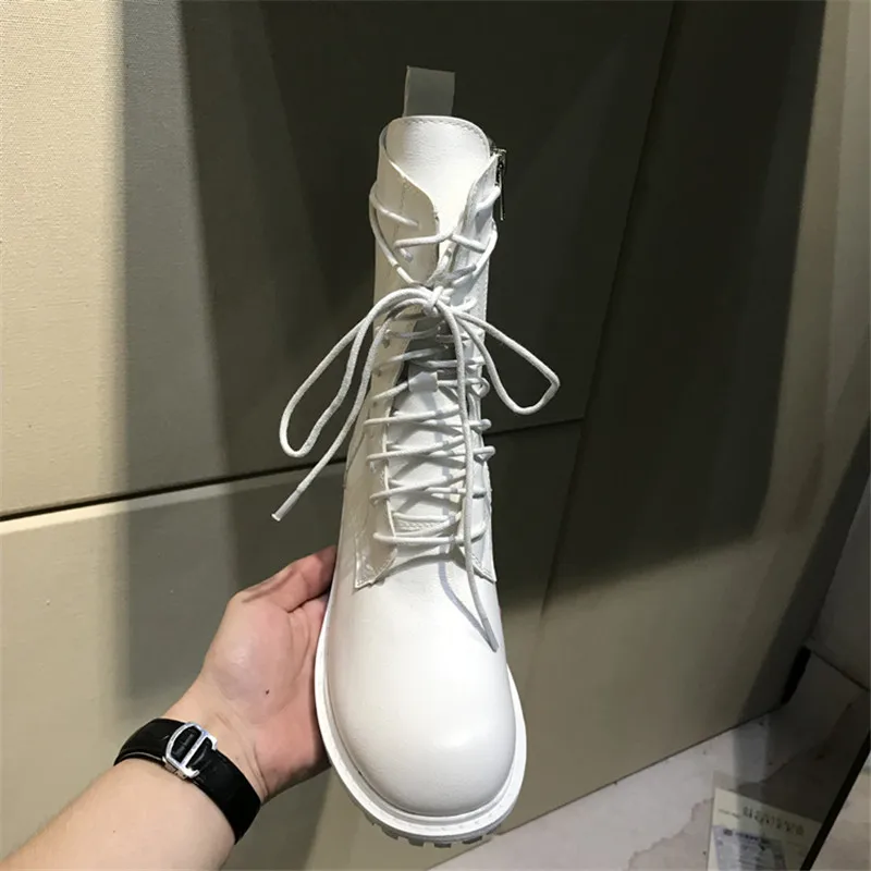 Women Black White Ankle Boots Fashion Leather Boots For Women Short Boots Punk Motorcycle Thick Heel Platform Winter Warm Shoes
Women Black White Ankle Boots Fashion Leather Boots For Women Short Boots Punk Motorcycle Thick Heel Platform Winter Warm Shoes