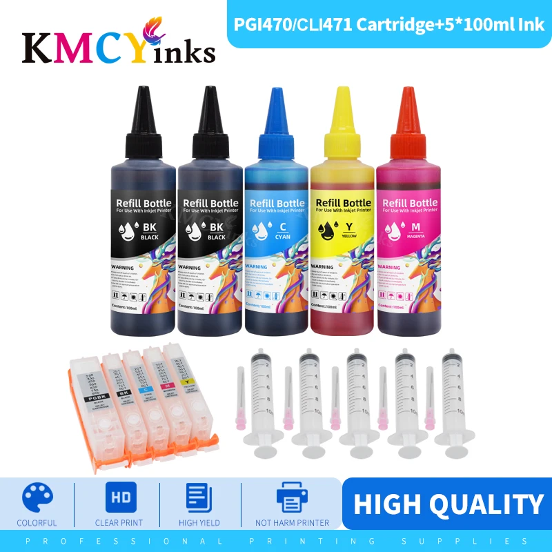 KMCYinks PGI 470 XL PGI-470 CLI-471 многоразового Заправка картриджей постоянным чип для canon PIXMA MG6840 MG5740 TS5040 TS6040
KMCYinks PGI 470 XL PGI-470 CLI-471 многоразового Заправка картриджей постоянным чип для canon PIXMA MG6840 MG5740 TS5040 TS6040