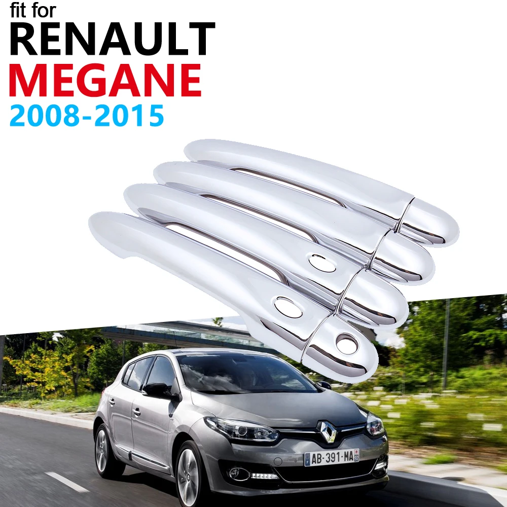 Дверная ручка автомобильные аксессуары для Renault Megane III Scala 2008 ~ 2015 хромированная
