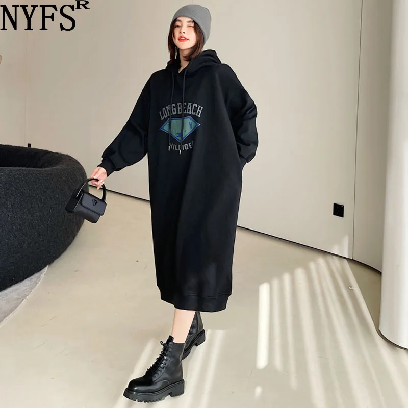 Женское свободное платье NYFS, длинное флисовое платье большого размера в Корейском стиле, зима 2021
Женское свободное платье NYFS, длинное флисовое платье большого размера в Корейском стиле, зима 2021