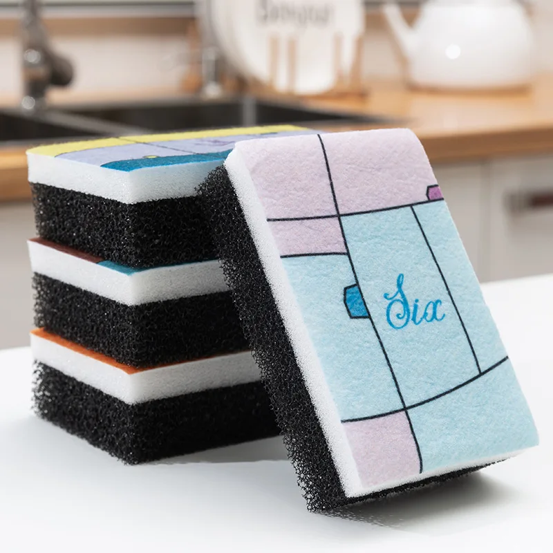 5pcs Cartoon Sponge Wipe Double-sided Decontamination Scouring Pad Cleaning Sponge Pot Brush Household Kitchen Cleaning Tool
5pcs Cartoon Sponge Wipe Double-sided Decontamination Scouring Pad Cleaning Sponge Pot Brush Household Kitchen Cleaning Tool