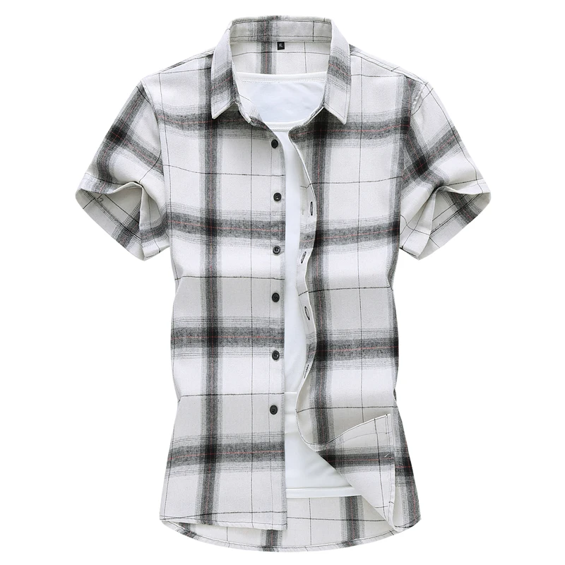 Plus Size 5XL 6XL 7XL Men's Short Sleeve Shirt 2020 Summer New Fashion Casual Plaid Shirt Male Brand Clothes
Plus Size 5XL 6XL 7XL Men's Short Sleeve Shirt 2020 Summer New Fashion Casual Plaid Shirt Male Brand Clothes