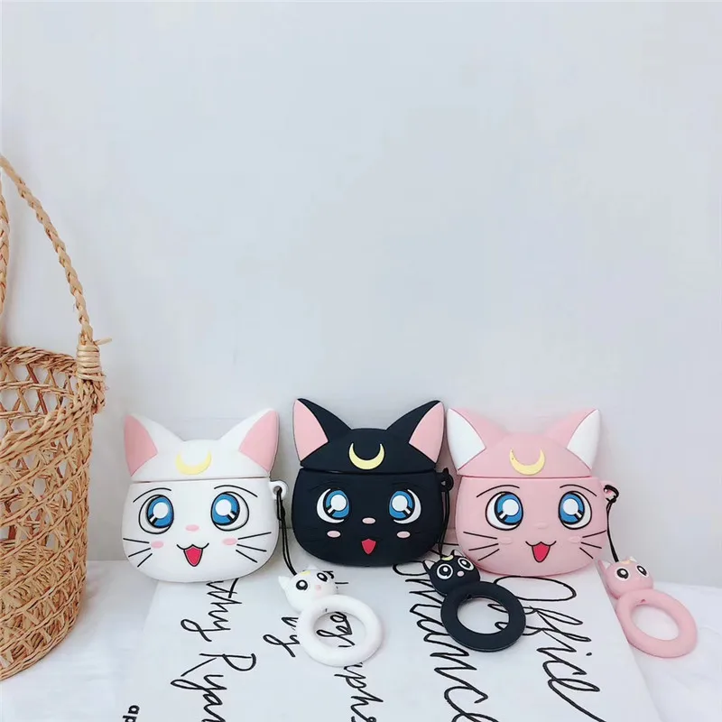 Cartoon Luna Cute Cat 3D Protective Cute Silicone for Airpods Case for Earphone Protective Cover for Apple Airpods 2 Case 
Cartoon Luna Cute Cat 3D Protective Cute Silicone for Airpods Case for Earphone Protective Cover for Apple Airpods 2 Case