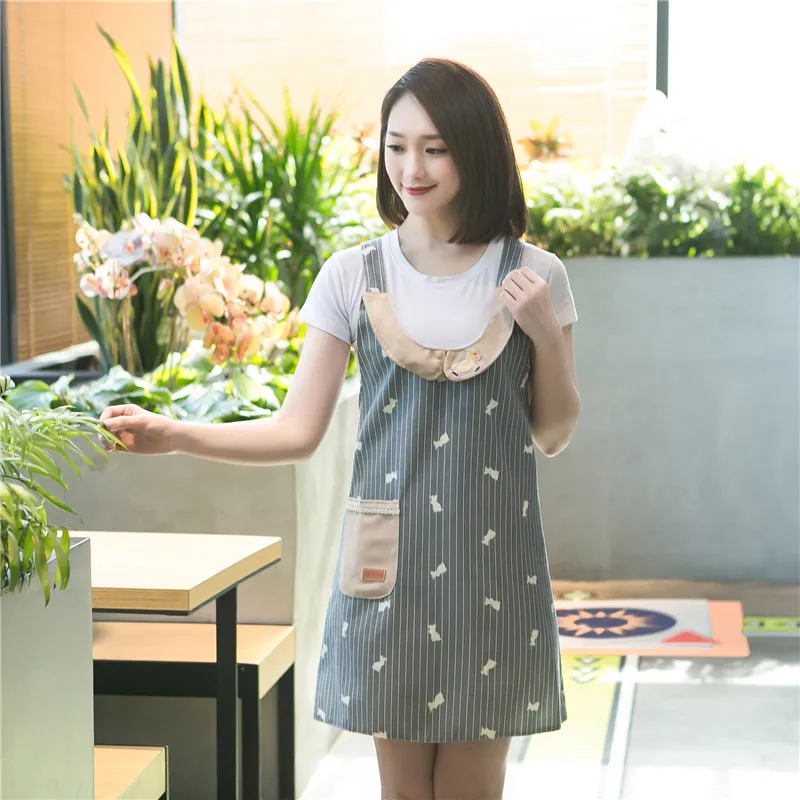 Home Kitchen Apron waterproof oil proof lovely Korean Princess working apron double layer Japanese adult sleeveless 
Home Kitchen Apron waterproof oil proof lovely Korean Princess working apron double layer Japanese adult sleeveless