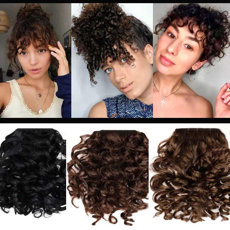LISI GIRL Perverted Curly Fake Bangs Hairpin Natural Synthetic Hair Extension Piece For Natural Hair Bangs Hair Extension
LISI GIRL Perverted Curly Fake Bangs Hairpin Natural Synthetic Hair Extension Piece For Natural Hair Bangs Hair Extension