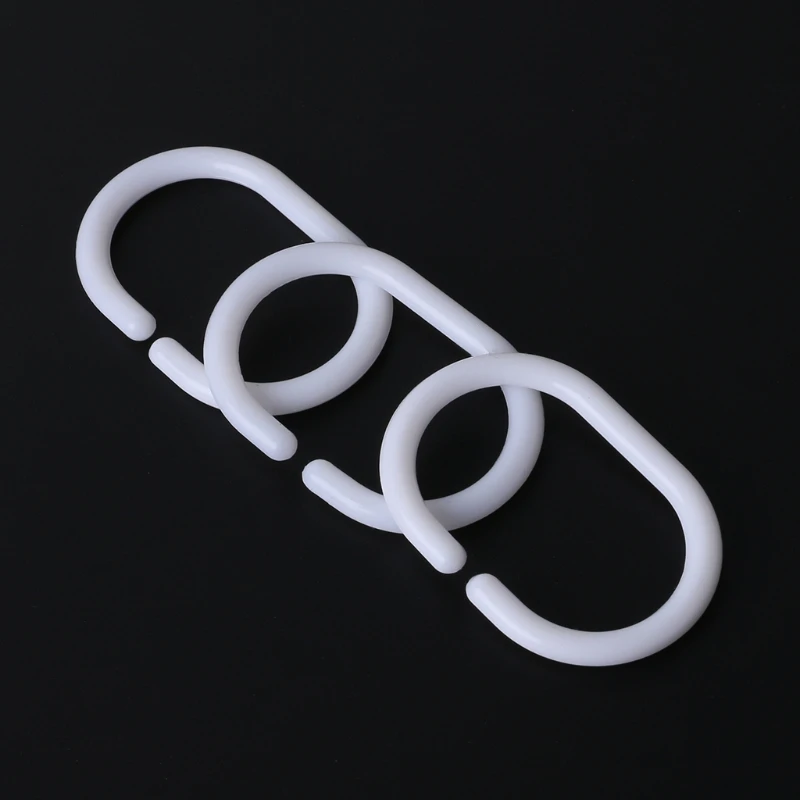 12Pcs/Pack Plastic Shower Curtain Hook Hanger Rings Bath Drape Loop Clasp Home 
12Pcs/Pack Plastic Shower Curtain Hook Hanger Rings Bath Drape Loop Clasp Home