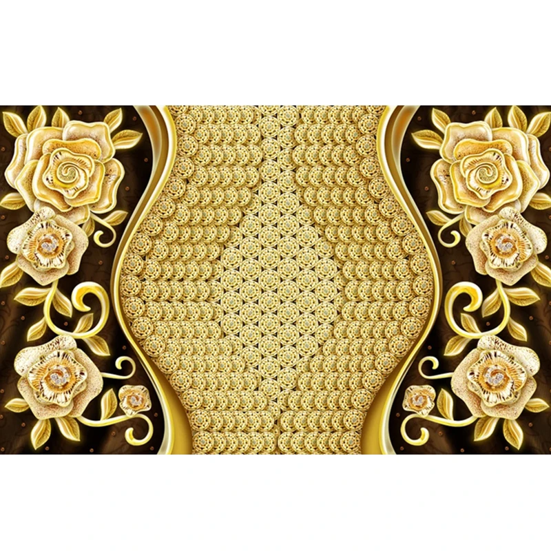 Flower Wallpaper Glitter Shine Rose 3d Wall Mural Diamond Golden Wallpapers Home Decoration
Flower Wallpaper Glitter Shine Rose 3d Wall Mural Diamond Golden Wallpapers Home Decoration