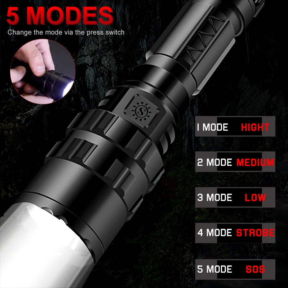 2020Newest!10000Lums LED L2 Tactical Flashlight Super Bright USB Rechargeable Torch Clip Hunting Light
2020Newest!10000Lums LED L2 Tactical Flashlight Super Bright USB Rechargeable Torch Clip Hunting Light