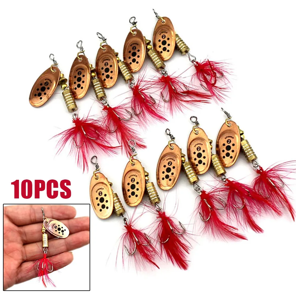 10 Pieces Of 5.3g Metal Sequins Fake Bait Fake Bait Tweeter Hook Feather Hard Bait Sequin Artificial Bait Freshwater Rotating Ba
10 Pieces Of 5.3g Metal Sequins Fake Bait Fake Bait Tweeter Hook Feather Hard Bait Sequin Artificial Bait Freshwater Rotating Ba