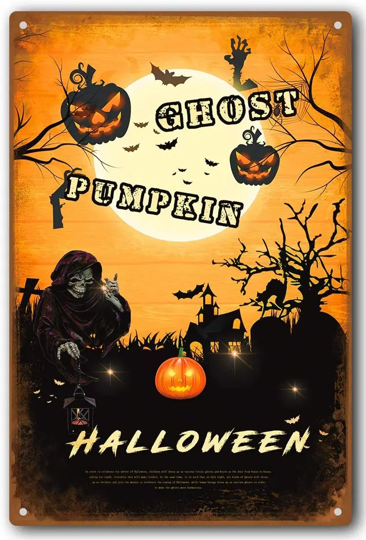 Huangdd Ретро стиль металлический жестяной знак-Хэллоуин вечерние НКА Бар Гараж ресторан кафе домашнее настенное украшение подарок для мужчин... 
Huangdd Ретро стиль металлический жестяной знак-Хэллоуин вечерние НКА Бар Гараж ресторан кафе домашнее настенное украшение подарок для мужчин...