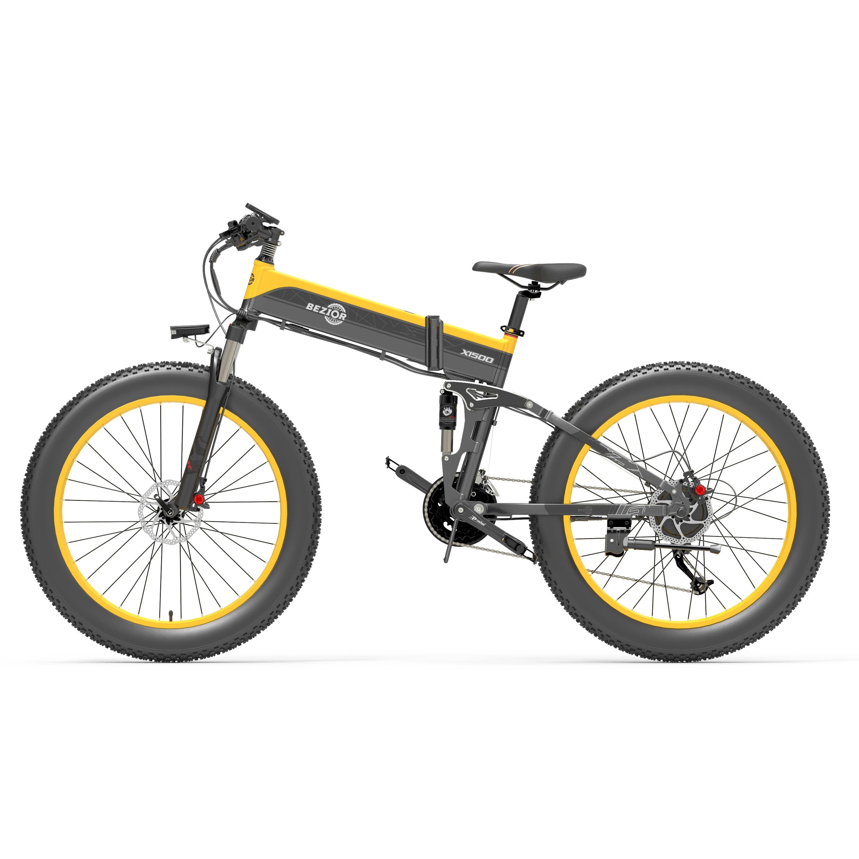 BEZIOR-X1500 Foldable Portable Electric Mountain Bike, 48V12.8Ah 1500W Motor 26-Inch Wheels, Speed Up To 40KM/H, Climbing 38
BEZIOR-X1500 Foldable Portable Electric Mountain Bike, 48V12.8Ah 1500W Motor 26-Inch Wheels, Speed Up To 40KM/H, Climbing 38