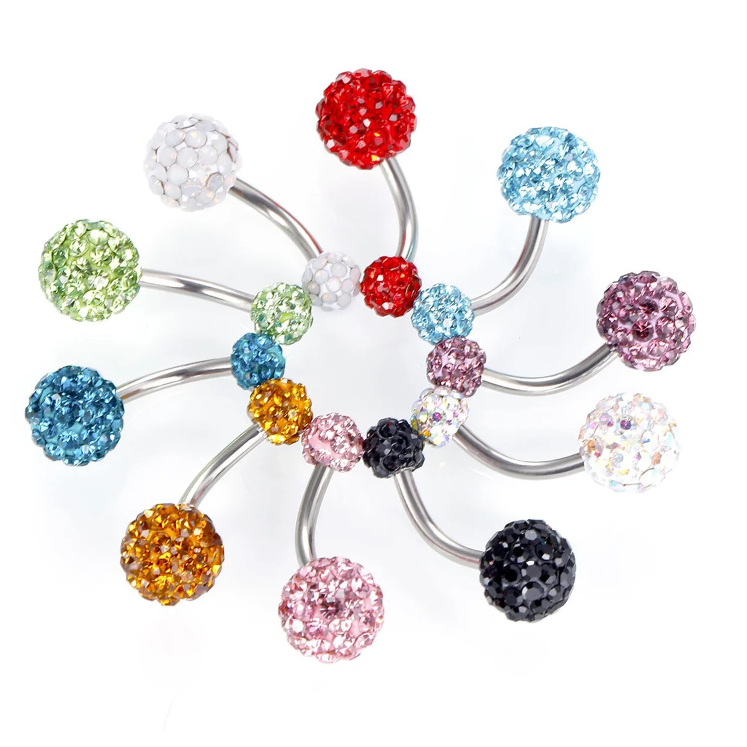 Freeshipping CZ Belly Button Ring Crystal Ball 14G Glitter Belly Pircing Bar Sexy Navel Bar Piercing Nombril Stainless Steel
Freeshipping CZ Belly Button Ring Crystal Ball 14G Glitter Belly Pircing Bar Sexy Navel Bar Piercing Nombril Stainless Steel