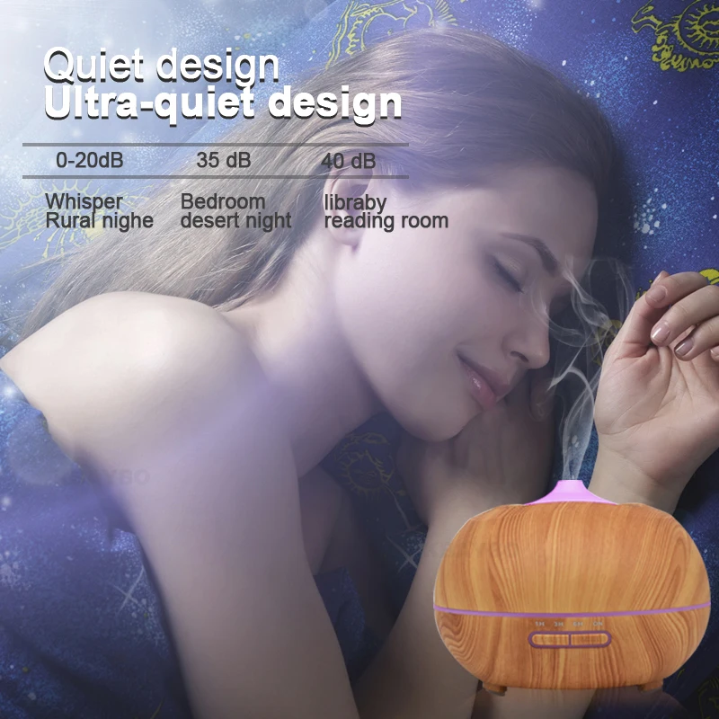 400ml aromatic diffusion aromatherapy. Wood grain humidifier is suitable for office and home