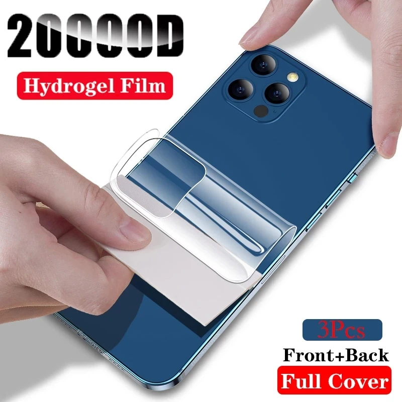 3Pcs Full Cover Hydrogel Film For iPhone 12 11 Pro XS Max SE 2020 Screen Protector For iPhone 7 8 6 6s Plus X XR Front Back Film
3Pcs Full Cover Hydrogel Film For iPhone 12 11 Pro XS Max SE 2020 Screen Protector For iPhone 7 8 6 6s Plus X XR Front Back Film