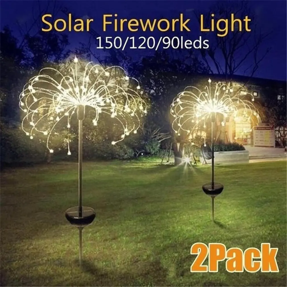 2pcs Solar Powered Outdoor Grass Globe Dandelion Fireworks Lamp 90/120/150 LED For Garden Lawn Landscape Lamp Holiday Light New
2pcs Solar Powered Outdoor Grass Globe Dandelion Fireworks Lamp 90/120/150 LED For Garden Lawn Landscape Lamp Holiday Light New