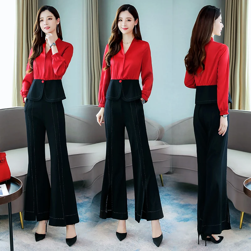Elegant Women 2 Piece Set Top And Pants Office Lady Womens Office Sets Women's Suit Ensemble Femme Deux Pieces Conjunto Feminino
Elegant Women 2 Piece Set Top And Pants Office Lady Womens Office Sets Women's Suit Ensemble Femme Deux Pieces Conjunto Feminino