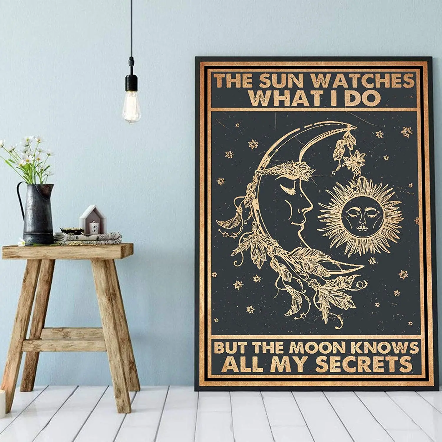 Metal Wall Sign The Sun Watches What I Do But The Moon Knows All My Secrets Family Bedroom Art Text Decoration Retro Metal Sign
Metal Wall Sign The Sun Watches What I Do But The Moon Knows All My Secrets Family Bedroom Art Text Decoration Retro Metal Sign